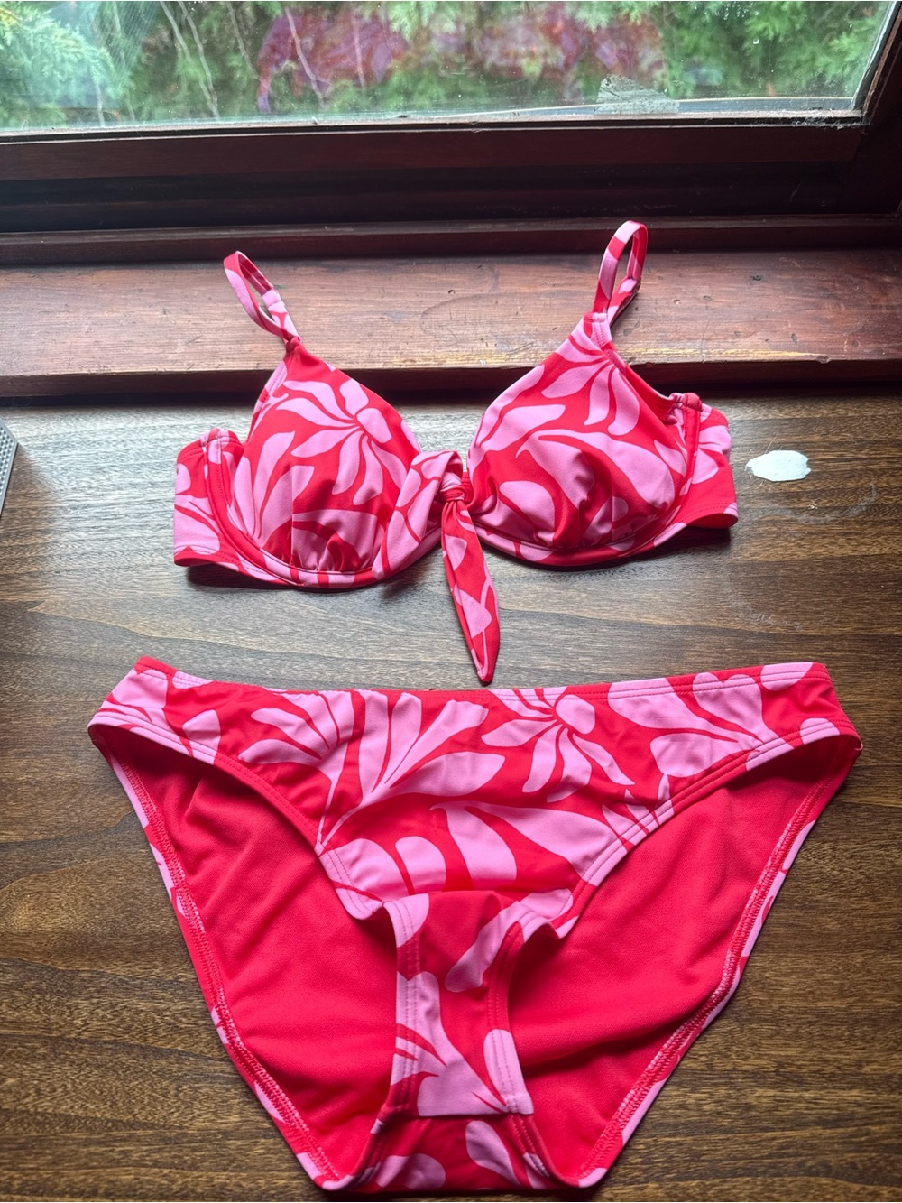 Shade & Shore Pink Floral Two-Piece Bikini